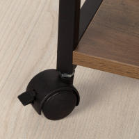 Max Home - Estantería madera con ruedas, almacenaje inteligente, 3 estantes, 48x30x62 cm, acero y MDF resistentes, muebles de salón, estanterías decorativas, decoración hogar, montaje sencillo - details 4