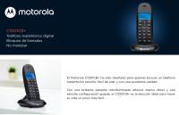 Motorola C1001CB+ - Teléfono Inalámbrico Digital DECT - Modo Call Blocking, Identificador de Llamadas, Manos Libres, Agenda 50 números, Pantalla Retroiluminada - Color Negro - details 0