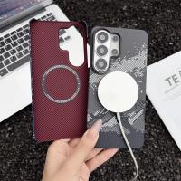 Funda De Teléfono Magnética De Fibra De Carbono Para Samsung Galaxy S26 S25 plus Ultra Carga Inalámbrica Protectora Antichoque Dureza Alta Resistente a Arañazos Y Huellas - details 3