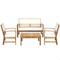 Conjunto jardín en madera de acacia con mesa, banco y 2 sillones Aktive Garden - details 0