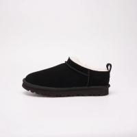 Botas De Nieve Para Mujer Con Piel De Oveja Y Lona De Lana Térmica Botines De Tobillo Slip-On Zapatos Casuales De Invierno - details 14