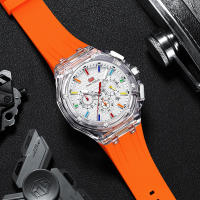 Reloj De Pulsera Para Hombre MINI FOCUS Ultra-ligero Con Caja Octagonal Transparente Multifuncional Resistente Al Agua Y Al Shock Estilo Deportivo - details 1