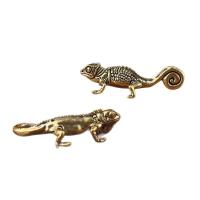 1PC Decoración De Hogar En Bronce De Geckó Figura Pequeña De Animal Ensamblaje De Cerámica Y Enamel Accesorios De Decoración Para Escritorio Y Té - details 6