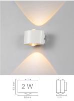 Lámpara De Pared LED Impermeable Para Exteriores Y Interiores 2W 4W 6W 8W 12W Minimalista Creativa Para Dormitorio Lámpara De Noche - details 0