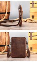 Bolso De Hombro Para Hombre En Cuero Genuino Multifuncional Y De Gran Capacidad Bolso Cruzado De Cuero Con Tassel Bolso De Mano Casual Para Fiestas - details 12