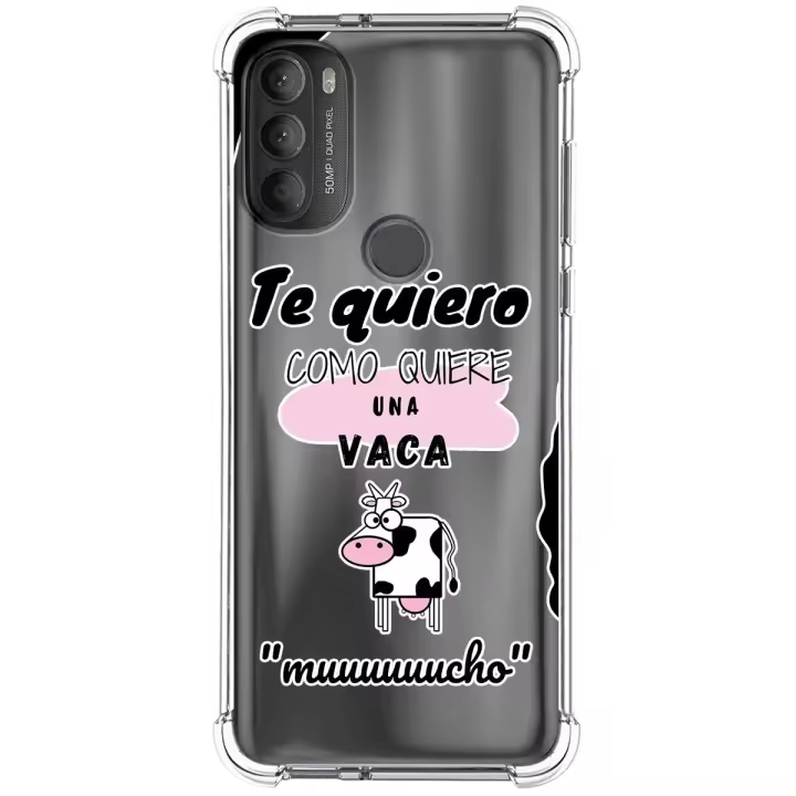 Funda Silicona Antigolpes para Motorola Moto G71 5G diseño Vaca Dibujos - 1