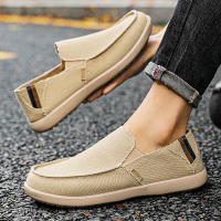 Zapatos De Lona Grandes Para Hombres Zapatillas Casuales Transpirables Con Cordones De Goma Bajo Tacón Para Adultos - details 8