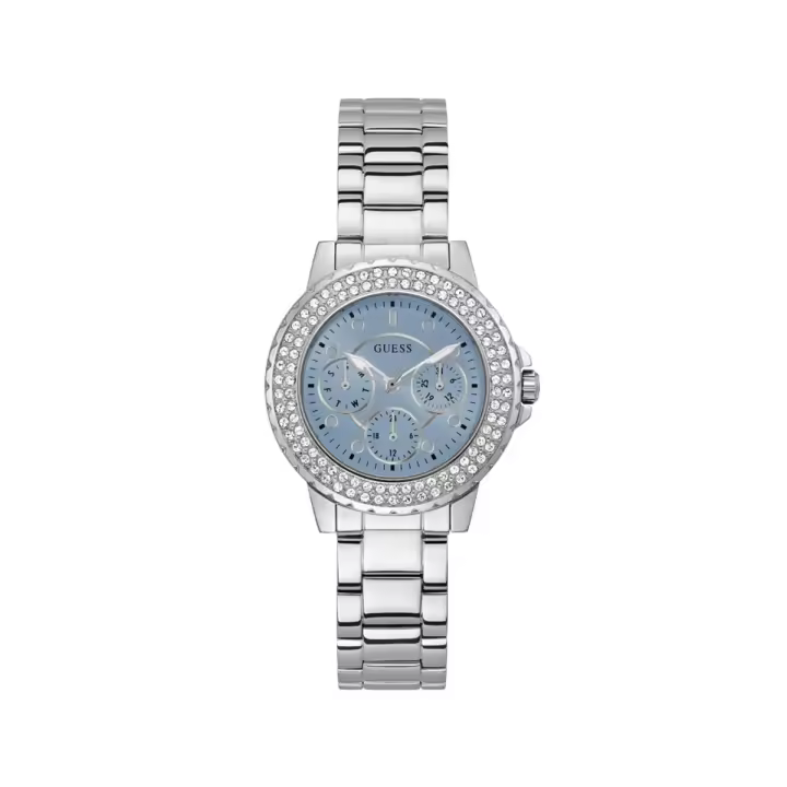 Guess Reloj Mujer Caja De Acero Pulsera Acero De Color Plata Resistente Al Agua 3 Atm Gw0410l1 - 1
