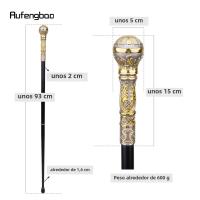 Bastón De Moda Dorado Gris Con Manija Redonda Elegante Decorativo Para Fiesta 93cm Tapa De Cruz Decorativa Punta De Goma Material De Eje De Acero - details 2