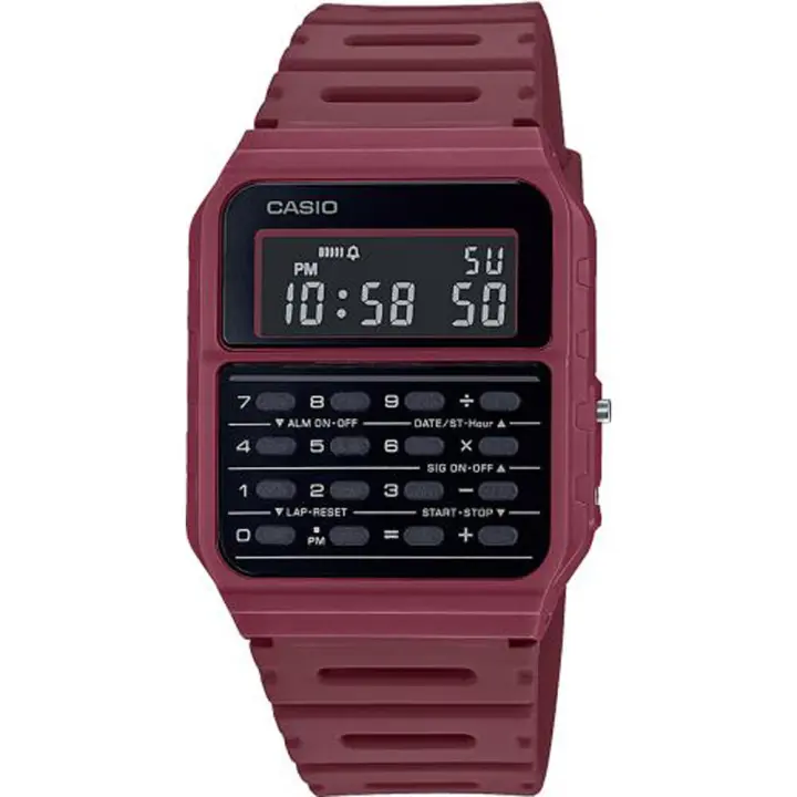 Reloj Casio Calculadora CA-53WF-4B rojo - Alarma - Cronometro - 1