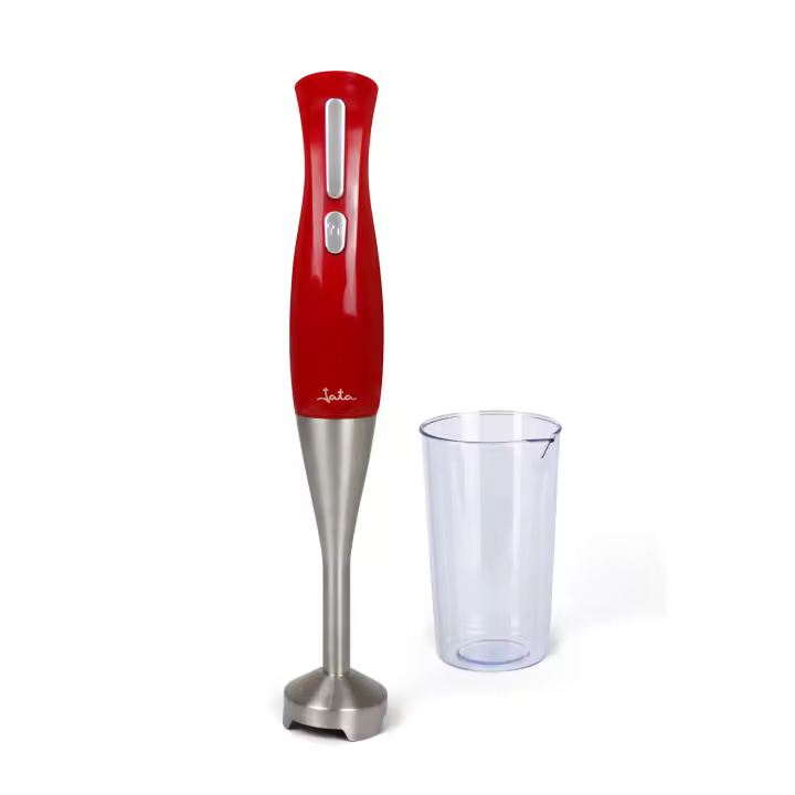 Jata Batidora de Mano 900W con Doble Cuchilla de Acero Inoxidable, Bate, Pica y Tritura, Regulador electrónico de velocidad, Incluye vaso de 700 ml, Pie de acero inoxidable desmontable - JEBT1852 - 1