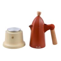 Cafetera Safari de Aluminio para 6 Tazas - Colores Rojo y Crema - Mango de Madera de Haya - Fácil de Limpiar - No Apto para Lavavajillas - Diseño para Amantes del Café - Marca United Colors Of Benetton - details 5