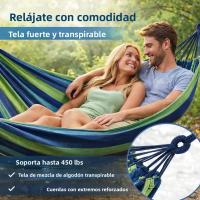 Silla De Hamaca Doble De Tela Para Exteriores Anti-Rollo Para Jardín Camping Habitación Uso En La Selva Descanso Para Adultos - details 5