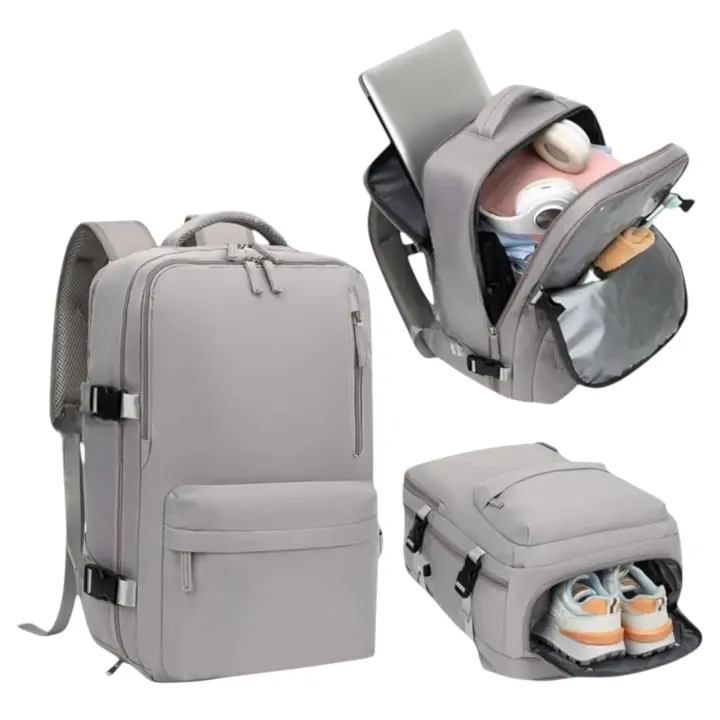 Mochila Viaje Cabina Avion para Vueling, EasyJet, Ryanair 45x32x18 , Mochila Cabina 45x32x18 Maletas De Viaje Cabina Mochilas 45x32x18 Mochila De Viaje Cabina aproximamente de 35L con Orificio De Carga Y Bolsillo Antirrobo.Mochila camping, maletas de viaj - 1