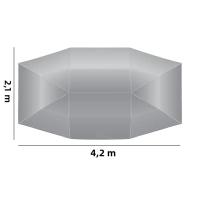 Carpa Para Coche Exterior Azul 4.2x2.1M Cubierta De Sombra Para Vehículo Tejido De Oxford Poliéster Sin Base - details 10