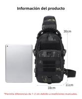 Bolsa De Hombro Táctica Para Camping Y Senderismo Para Hombres Bolsa De Pecho MOLLE Multifuncional De Nylon Impermeable Negro CP Y Caqui - details 0