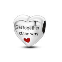 Beadas De Corazón Colorido En Plata Para Joyería De Pulsera Y Collar Con Encanto Para Chicos Y Chicas Accesorios De Moda Irregular - details 188