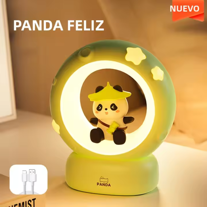 Lámpara De Lectura LED De Panda Divertido Luz Nocturna USB Recargable Para Decoración De Habitación Regalo Para Niños Y Niñas Luz Para Dormir Forma De Animal - 1