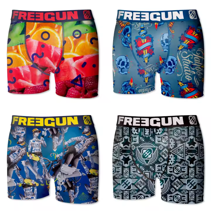 Pack 4 calzoncillos boxer freegun multicolor para niño - 1