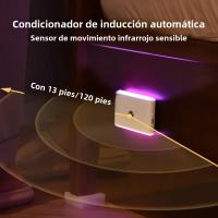 Luz Nocturna LED Con Sensor De Movimiento Recargable Por USB Para Armario Cocina Escaleras Luz De Noche Rectangular Sin Pilas Incluidas - details 1