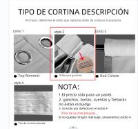 Leejoom Cortinas De Ojolet Lujo Europeo Para Sala De Estar Floral Jacquard Tulle 1PC Translúcida Para Ventana Estilo Jaquear - details 7