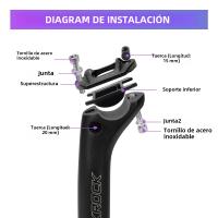 Pomo De Silla De Bicicleta De Carbono Ligero TKP100 Para Bicicleta De Montaña 27.2 30.9 31.6mm Compatible Con XC Mountain Road - details 8