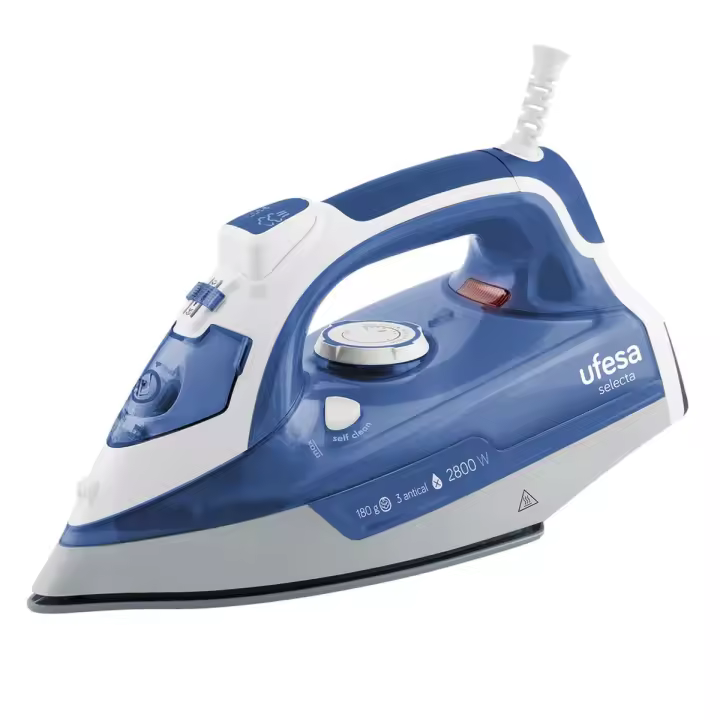 Ufesa - Plancha de vapor PV3280 de 2800 W para planchado rápido y eficaz en una sola pasada, ideal para ropa doméstica y resistente a arrugas, con calentamiento ultrarrápido - 1