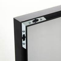 Espejo de Cuerpo Entero 1650x600 mm, Marco de Aluminio Negro, Espejo de Pie Curvo Grande – Ideal para Dormitorio, Sala de Estar, Estilo Moderno - details 2