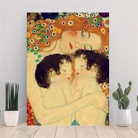 Pintura En Lienzo De Gustav Klimt 'Madre Y Bebés' 1pc Arte De Pared Moderno Para Decoración De Dormitorio Y Sala De Estar - details 0