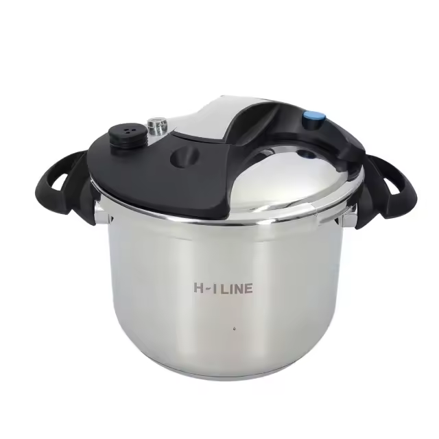 Olla Presión Súper Rápida HL LINE 8 L - 8 LITROS - Inducción - OLLA A PRESION - 8L - VITRO - ELECTRICA - GAS - INDUCCION - 2EN1 - COUS COUS - VAPOR -CLIPER - FACIL CIERRE - INOX - 24 CM DIAMETRO - 1