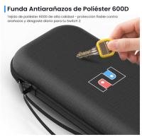 Funda Protectora Meko Compatible con Nintendo Switch 2 (2025) y Switch OLED - Estuche para Switch 2 con Forro de Terciopelo, Bolsa de Transporte con Capacidad para 10 Juegos y Accesorios (Negro) - details 1