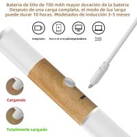 2PCS Luz Nocturna Sensor De Movimiento USB Recargable Madera 700mah LED Para Pared De Dormitorio Pasillo Escalera - details 1