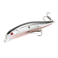 Señuelo De Pesca Flotante Minnow 1/2pcs Con Ojos 3D Crankbait Wobblers Artificial Plástico Duro Para Bass Pike Jerkbait Equipamiento De Pesca - details 5