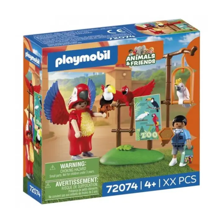 PLAYMOBIL ANIMALS & FRIENDS 72074 ADIESTRADOR LORITOS ZOO - 1