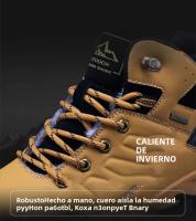 Botas De Invierno Para Hombre Calzado De Cuero De Alta Calidad Botines De Nieve Para Exteriores Y Senderismo Talla 39-46 - details 8