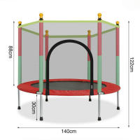 Trampolín Portátil Para Niños De 140 cm/160 cm,Cama Elástica - Trampolín 6 FT/8 FT Ideal Para Regalo De Navidad, Espuma Anticolisión Para Saltar Y Actividades De Trampolín Interior En Trampolín Interior Para 4-15 Años - details 12