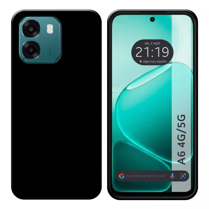 Funda Silicona Gel TPU Negra para Oppo A6 4G / 5G - 1