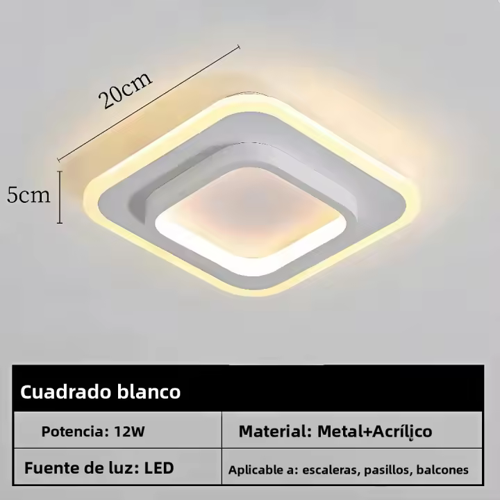 Lámpara De Techo Moderna Y Sencilla LED Decorativa Nórdica Luces De Interior Para Sala De Estar Dormitorio Pasillo Material Metálico Y Acrílico - 1