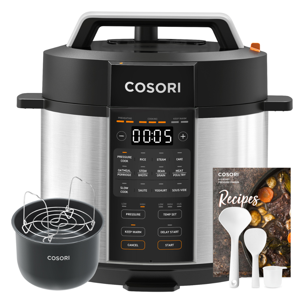 Olla presión eléctrica Cosori Pressure Cooker con capacidad 5,7L y 9 funcionalidades.