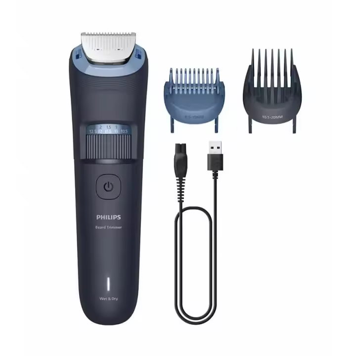 Philips Recortador de Barba Serie 3000 - BT3665/15 Arreglo de barba con cuchillas totalmente metálicas - 1