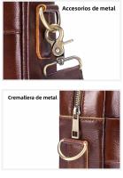 Bolso De Negocios Para Hombre SCHLATUM De Cuero Genuino Gran Capacidad Con Portátil Bolsa De Mano Para Oficina Y Viajes - details 9