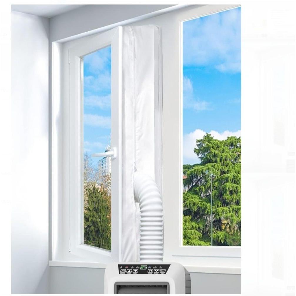 EGNBU Sello de Ventana Universal 400 Cm - Kit Ventana Portátil para Aire Acondicionado y Secadora de Muebles