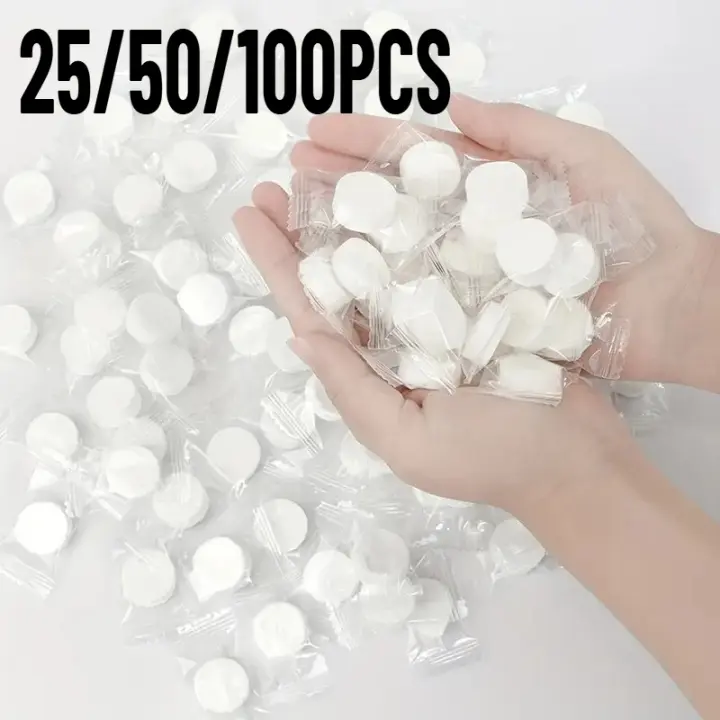 Toallas Desechables Comprimidas 25/50/100PCS Portátiles Para Viajes Y Vida Diaria Herramienta De Limpieza Facial Ideal Para Exterior - 1