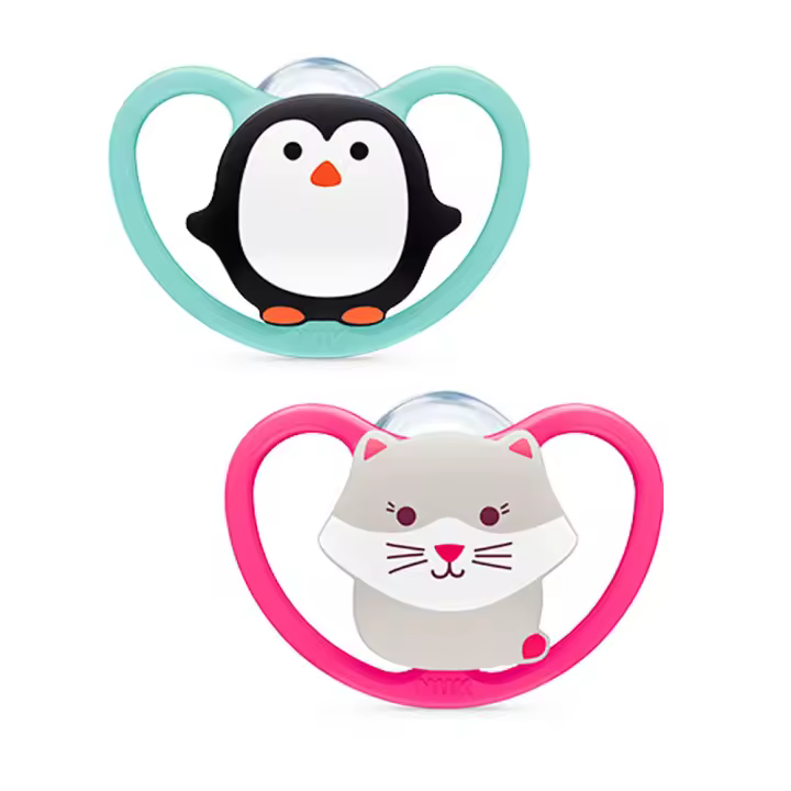 Nuk Chupete Silicona Space Animales 18-36M 2U - 1