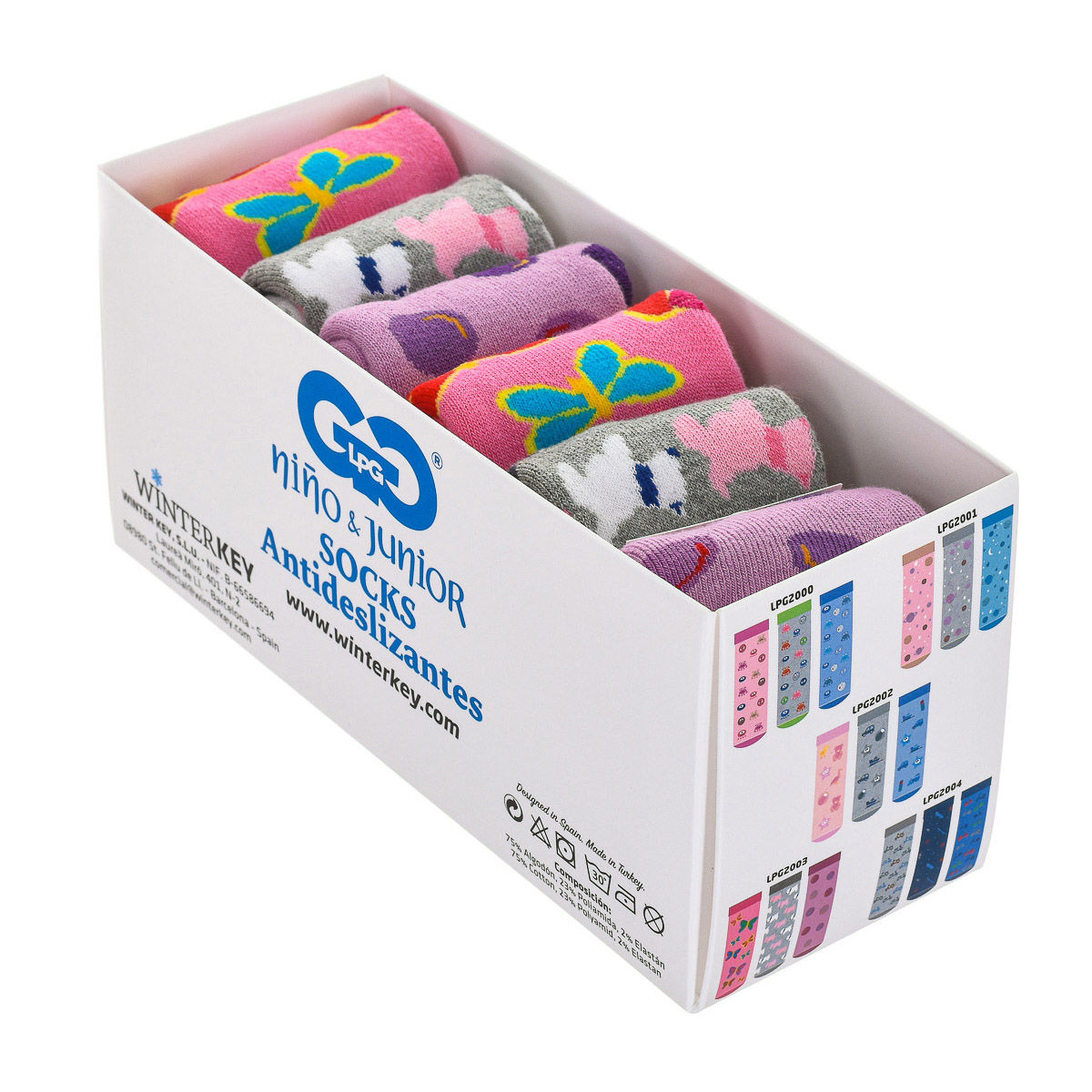 Le Petit Garçon-Pack 6 Calcetines Antideslizantes Bebé-Infantil LPG2