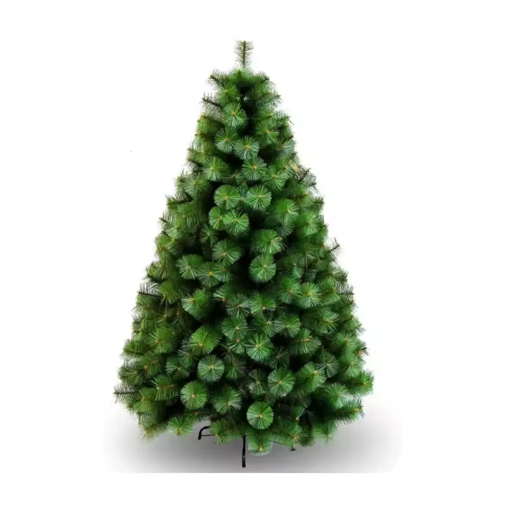 Árbol de Navidad Pino verde con base soporte metálica: 120 cm (118 puntas/ramas), 150 cm (146 puntas/ramas), 180 cm (248 puntas/ramas), 210 cm (280 puntas/ramas). Diseño clásico de pino, ideal para decorar tu hogar en Navidad. Nuevo y fácil de montar. - 1