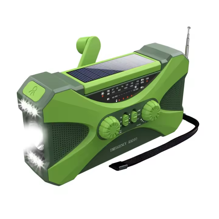 Radio De Emergencia Portátil 10000mAh Con Radio AM FM WB NOAA Solar Crank Manual LED Flashlight SOS Alarm Power Bank - 1