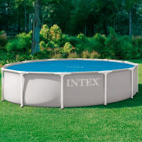 INTEX - Cobertor solar piscinas Easy Set/Metal Frame Ø305 cm, fabricado con polietileno y de 110 gr/m2 de espesor. tiene agujeros de drenaje para el agua de lluvia. peso del cobertor: 1,1 kg - details 5