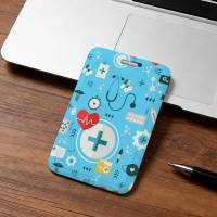 Funda Protectora Para Tarjetas De Acceso Y Comida Moderna Rosa Con Herramientas De Médico Y Enfermera Estilo Clásico Unisex - details 16