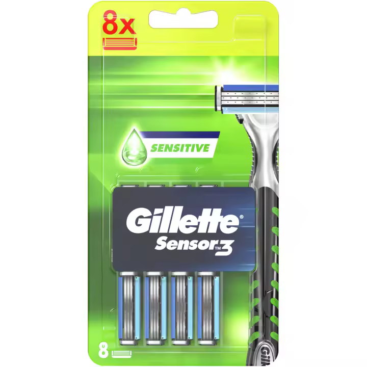 GILLETTE SENSOR 3 SENSITIVE RECAMBIO 8 UNIDADES - 1